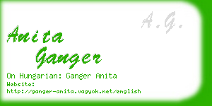 anita ganger business card